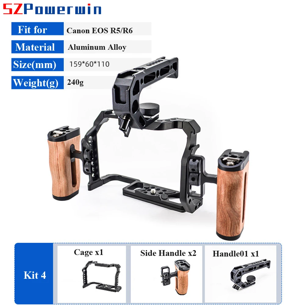 Powerwin para Canon EOS R5 R6, - Camera Cage Rig reseña y precio
